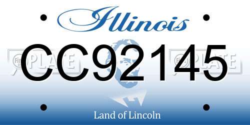 CC92145 Illinois License Plate