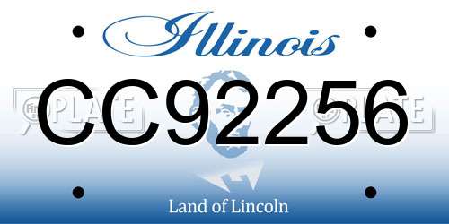 CC92256 Illinois License Plate