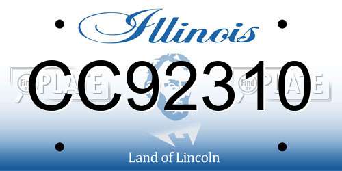 CC92310 Illinois License Plate