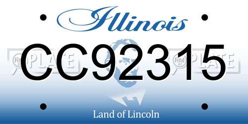 CC92315 Illinois License Plate
