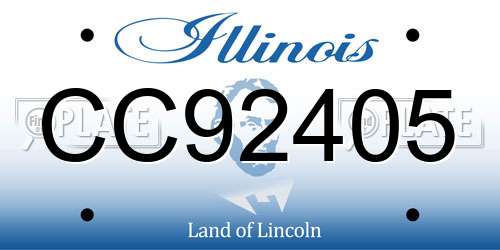 CC92405 Illinois License Plate