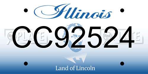 CC92524 Illinois License Plate
