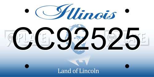 CC92525 Illinois License Plate