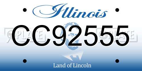CC92555 Illinois License Plate