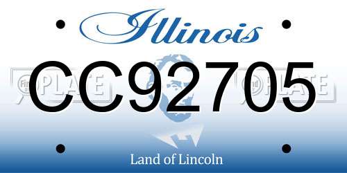 CC92705 Illinois License Plate
