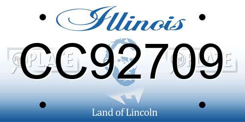 CC92709 Illinois License Plate