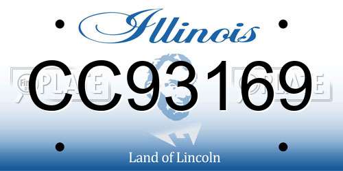 CC93169 Illinois License Plate