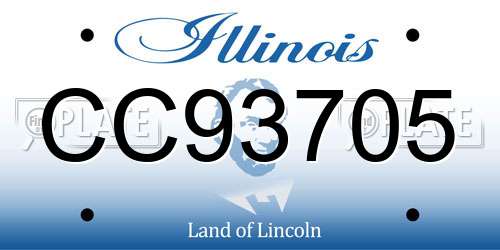 CC93705 Illinois License Plate