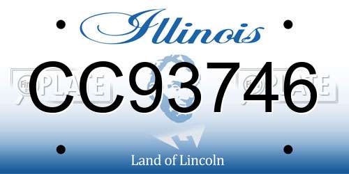 CC93746 Illinois License Plate