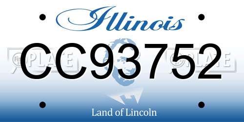 CC93752 Illinois License Plate