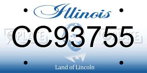 CC93755 Illinois License Plate