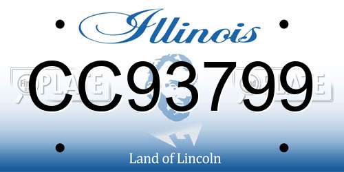 CC93799 Illinois License Plate
