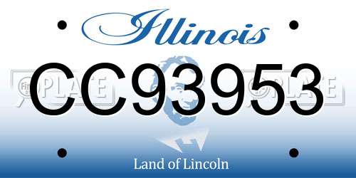 CC93953 Illinois License Plate