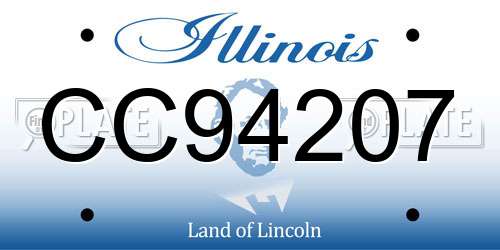 CC94207 Illinois License Plate