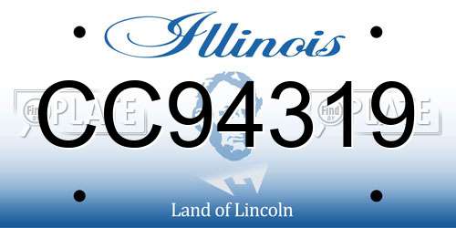 CC94319 Illinois License Plate