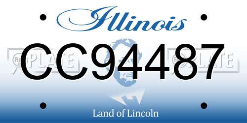 CC94487 Illinois License Plate