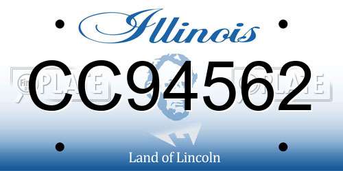 CC94562 Illinois License Plate