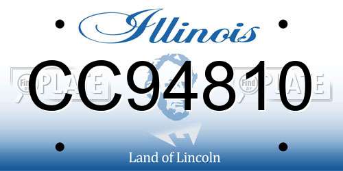 CC94810 Illinois License Plate