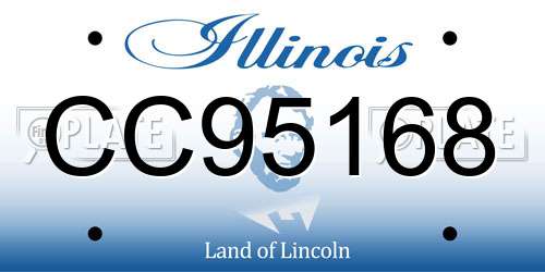 CC95168 Illinois License Plate