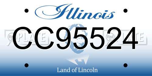 CC95524 Illinois License Plate