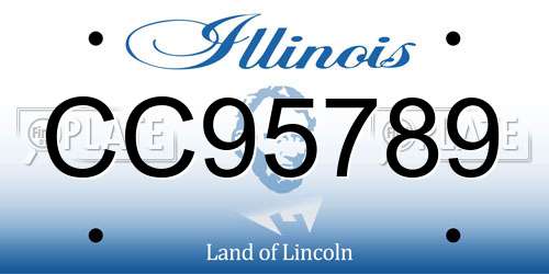 CC95789 Illinois License Plate