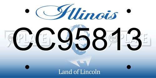 CC95813 Illinois License Plate