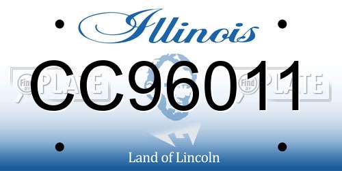 CC96011 Illinois License Plate