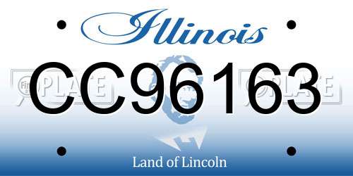 CC96163 Illinois License Plate