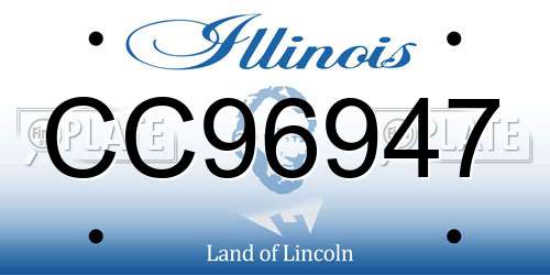 CC96947 Illinois License Plate