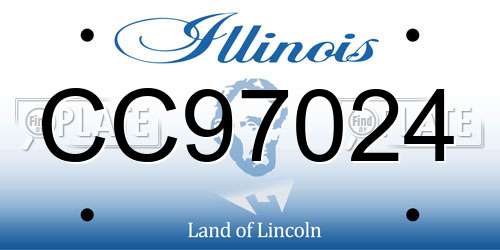 CC97024 Illinois License Plate