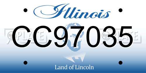 CC97035 Illinois License Plate