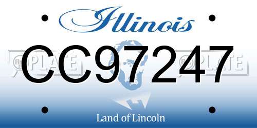 CC97247 Illinois License Plate