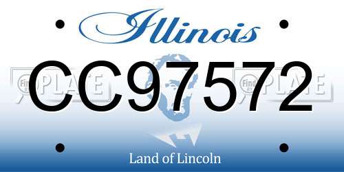 CC97572 Illinois License Plate