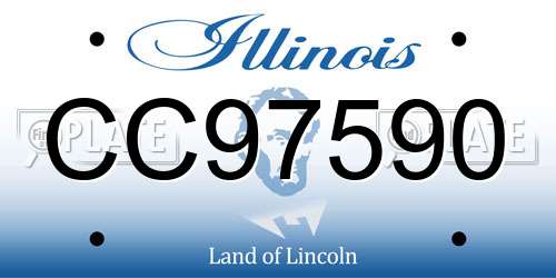 CC97590 Illinois License Plate