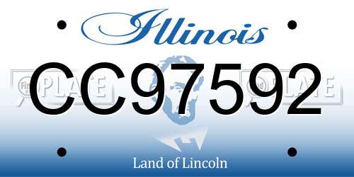 CC97592 Illinois License Plate