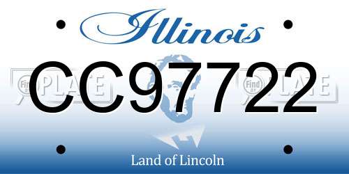 CC97722 Illinois License Plate
