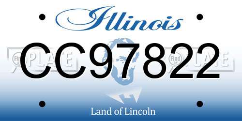 CC97822 Illinois License Plate