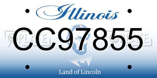 CC97855 Illinois License Plate