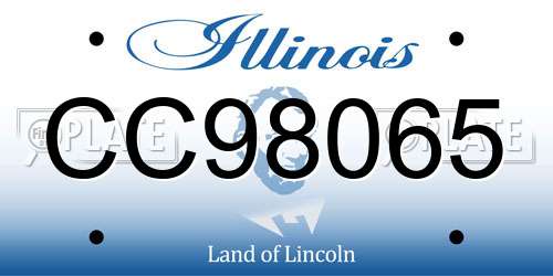 CC98065 Illinois License Plate