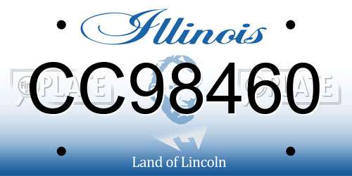 CC98460 Illinois License Plate