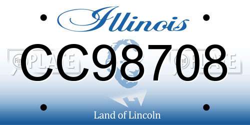 CC98708 Illinois License Plate