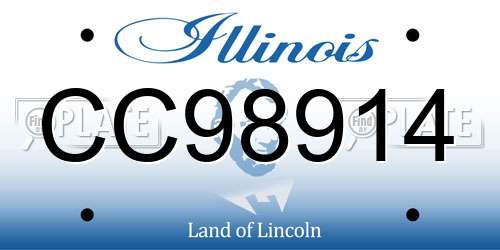 CC98914 Illinois License Plate