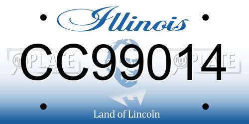 CC99014 Illinois License Plate