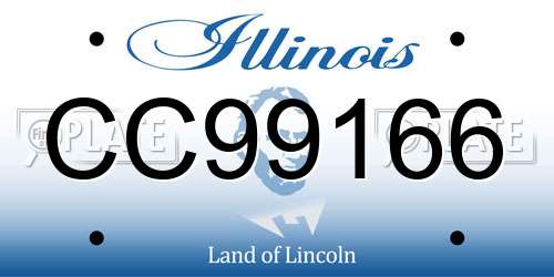 CC99166 Illinois License Plate