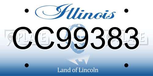 CC99383 Illinois License Plate