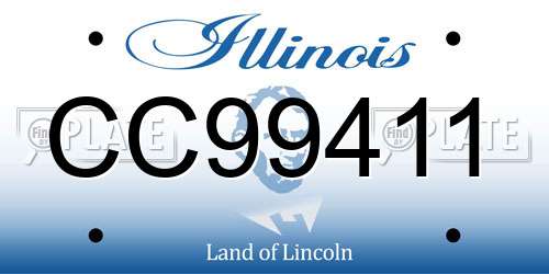 CC99411 Illinois License Plate