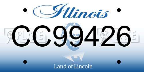 CC99426 Illinois License Plate