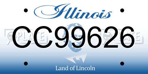 CC99626 Illinois License Plate