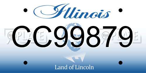 CC99879 Illinois License Plate