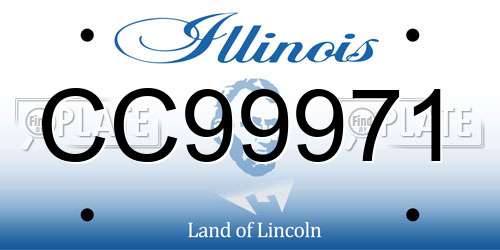 CC99971 Illinois License Plate